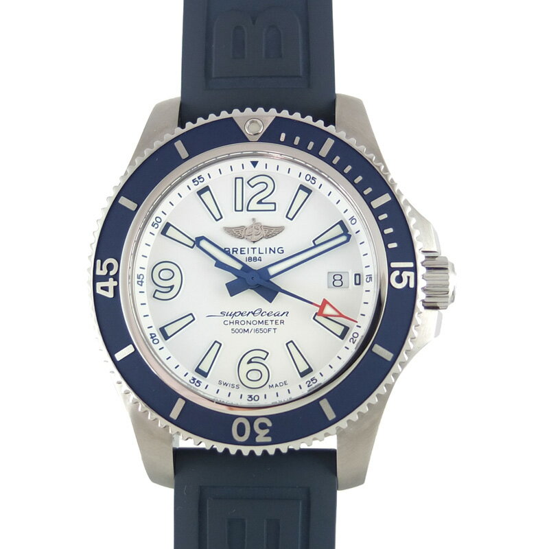 乐天商城 - ブライトリング BREITLING スーパーオーシャン オートマチック 42 A17366 A17366D81A1S1 自動巻 ホワイト文字盤 メンズ 腕時計 【中古】