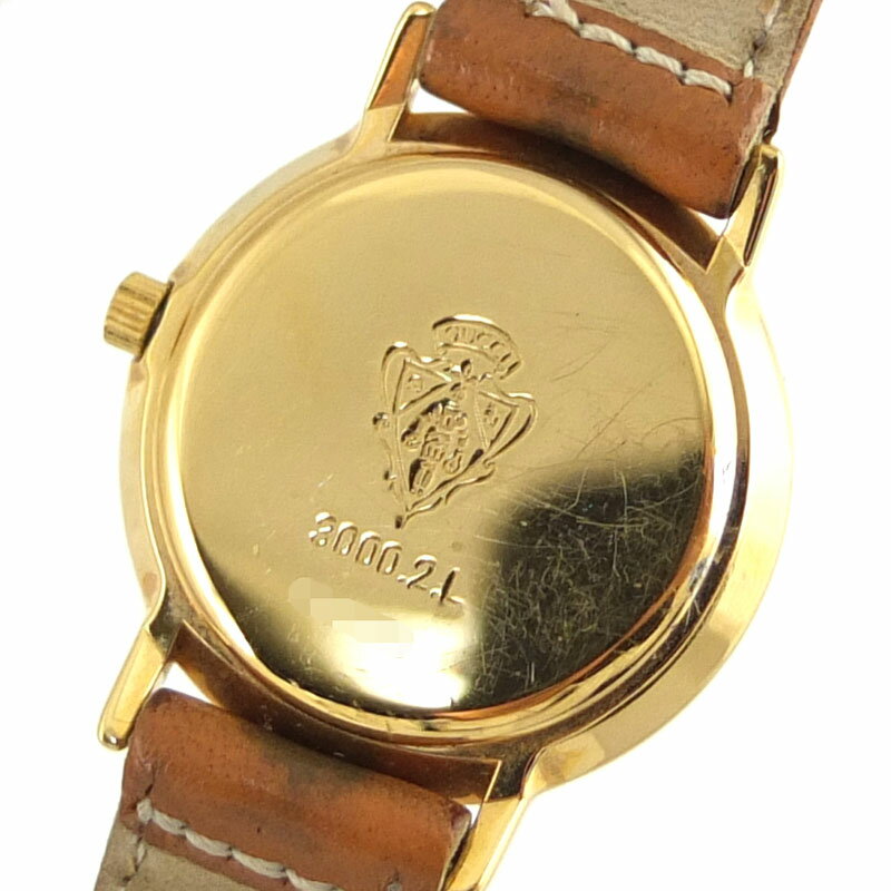 グッチ GUCCI 3000.2.L クォーツ スモールセコンド アイボリー文字盤 レディース腕時計 【中古】