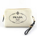 プラダ PRADA ポーチ 1NE693 コスメポーチ キャンバス レディース 【中古】