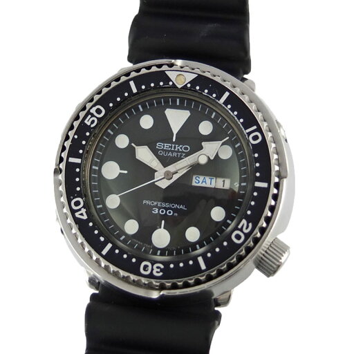 セイコー SEIKO プロフェッショナル ダイバー 300m デイデイト 7549-7010 クォーツ ブラック文字盤 メンズ 【中古】 セイコー SEIKO プロフェッショナル ダイバー 300m デイデイト 7549-7010 クォーツ ブラック文字盤 メンズ 【中古】