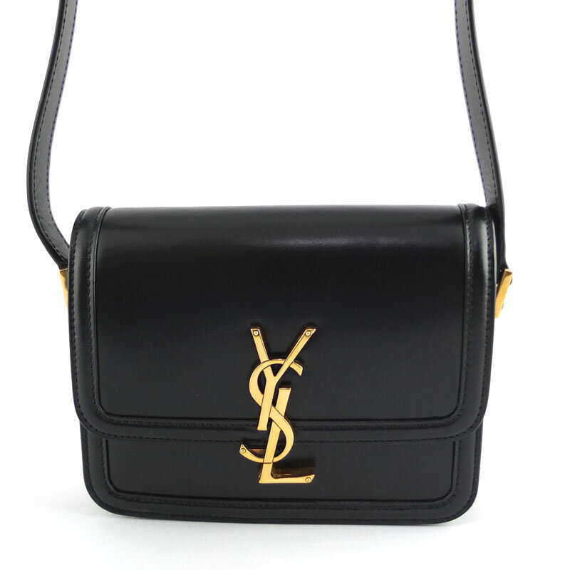 Rakuten - サンローランパリ SAINT LAURENT PARIS ソルフェリーノ 634306 ショルダーバッグ ブラック ゴールド金具 レディース 【中古】