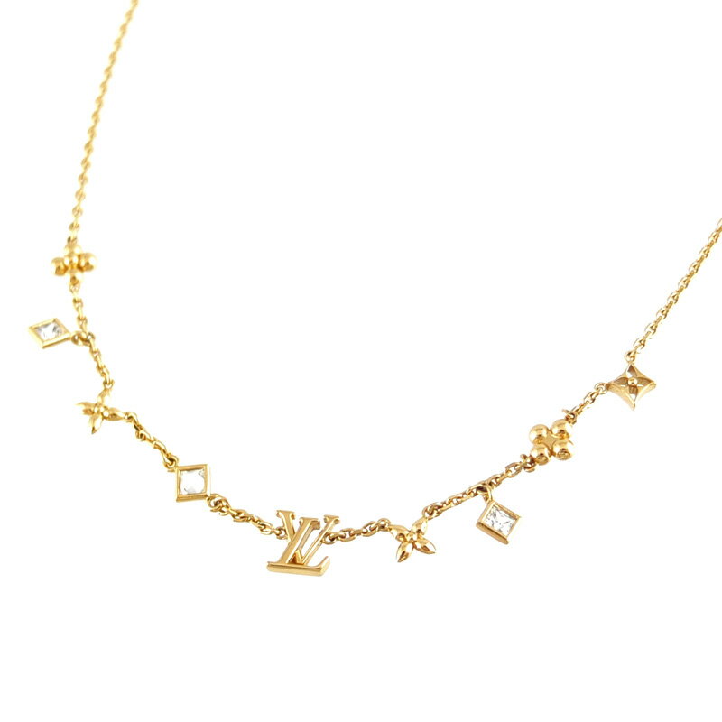 乐天商城 - ルイ ヴィトン LOUIS VUITTON ネックレス LV インザスカイ M01322 ゴールド ラインストーン アクセサリー レディース 【中古】