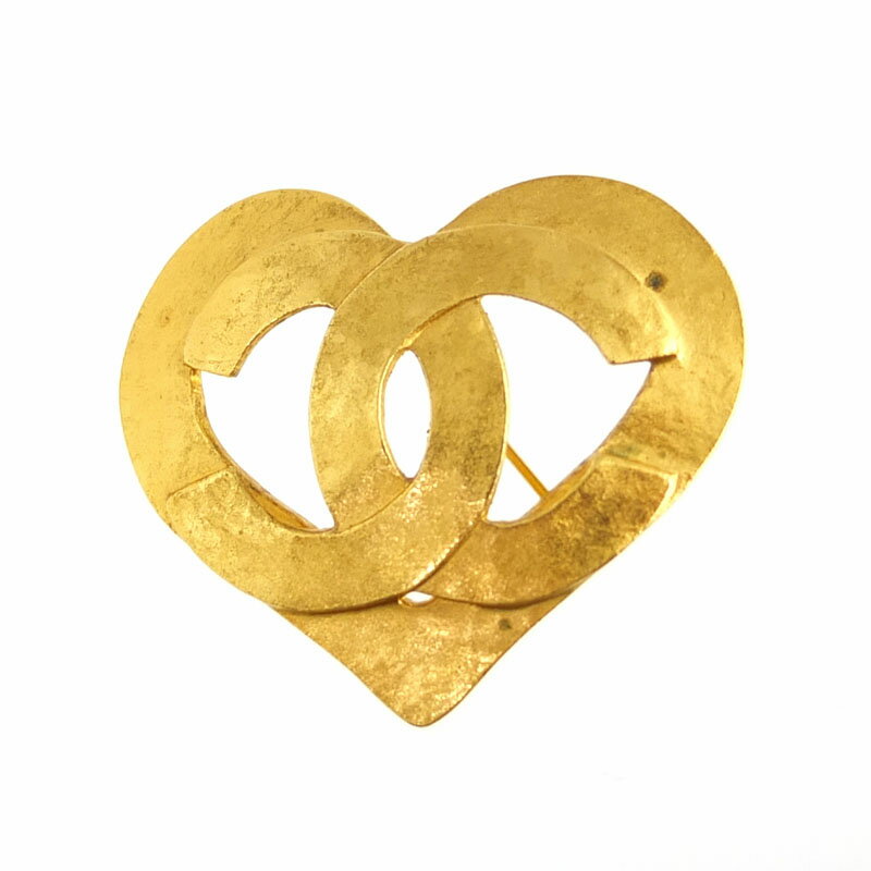 Rakuten - シャネル CHANEL ココマーク ハートモチーフ ブローチ 95P ゴールド アクセサリー レディース 【中古】