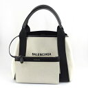 バレンシアガ BALENCIAGA ネイビー スモール カバス 339933 トートバッグ キャンバス レディース 【中古】