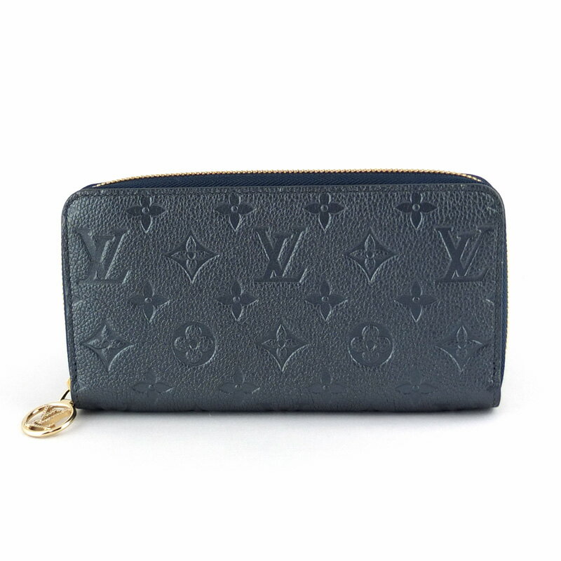 Rakuten - ルイ ヴィトン LOUIS VUITTON ジッピーウォレット M82838 ラウンドファスナー長財布 モノグラム アンプラント ネイビーブルー 【中古】