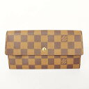 ルイ　ヴィトン　LOUIS VUITTON　ポルトフォイユ・サラ　長財布　ダミエ　エベヌ　【中古】