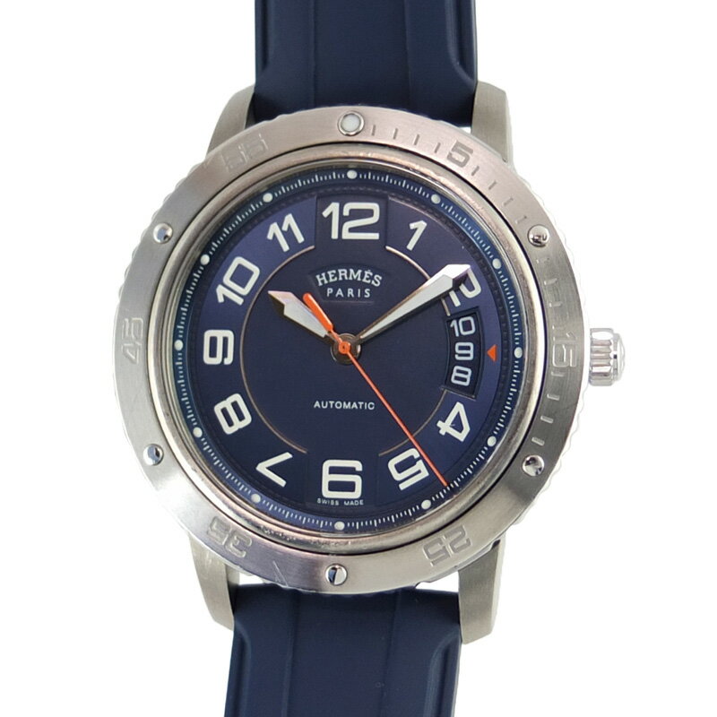エルメス HERMES クリッパー スポーツ TGM CP2.741 自動巻 ネイビー文字盤 メンズ腕時計 チタン SS 【中古】