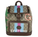 グッチ GUCCI インターロッキングG プリント バックパック 674147 リュックサック GGスプリーム centum 100周年記念 【中古】