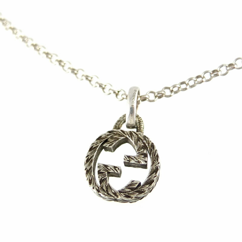 グッチ GUCCI インターロッキングG ペンダント ネックレス 455535 Ag925 シルバー アクセサリー 【中古】