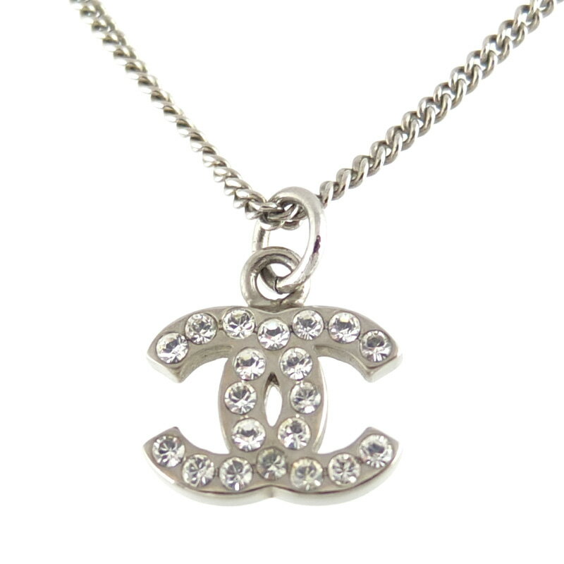 Rakuten - シャネル CHANEL ココマーク 08V ネックレス ペンダント ラインストーン アクセサリー レディース 【中古】