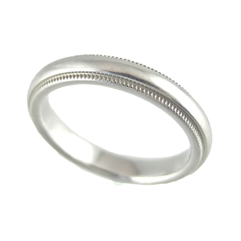 Rakuten - ティファニー TIFFANY＆Co. ミルグレイン リング 指輪 PT950 プラチナ 9号 アクセサリー 【中古】