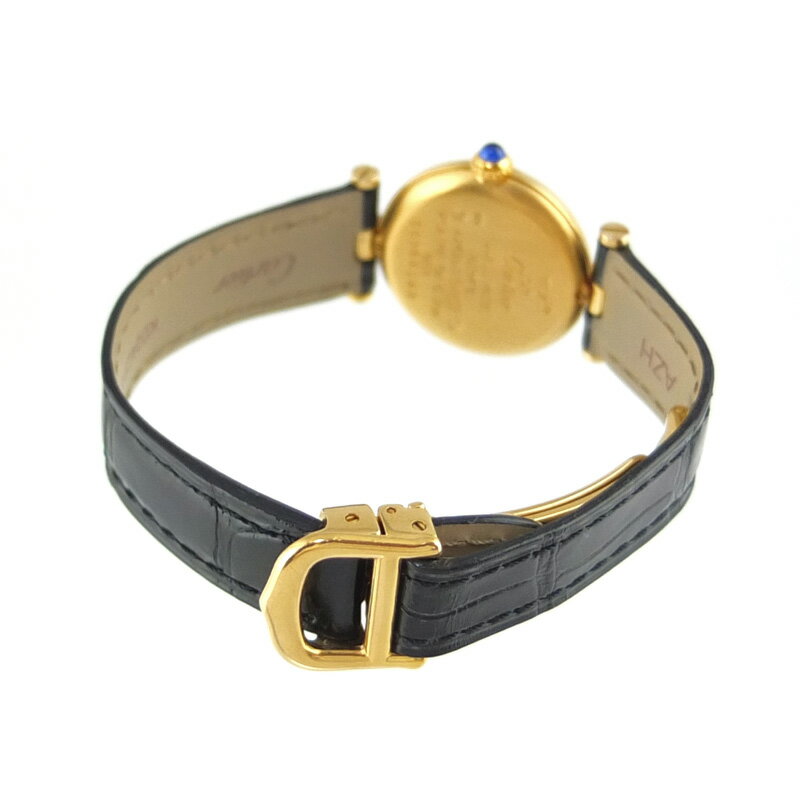 カルティエ CARTIER マストヴァンドーム ヴェルメイユ SM W1009854 クォーツ ホワイト文字盤 レディース腕時計 【中古】