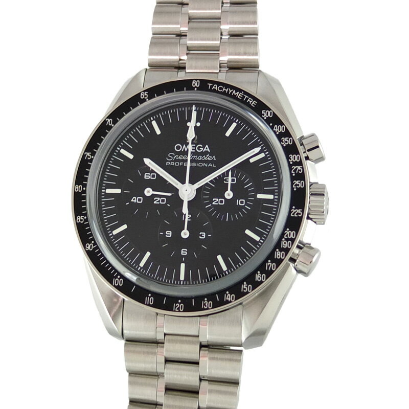 オメガ OMEGA スピードマスター ムーンウォッチ プロフェッショナル 310.30.42.50.01.002 マスター クロノメーター クロノグラフ 手巻き ブラック文字盤 メンズ 腕時計 SS 【中古】