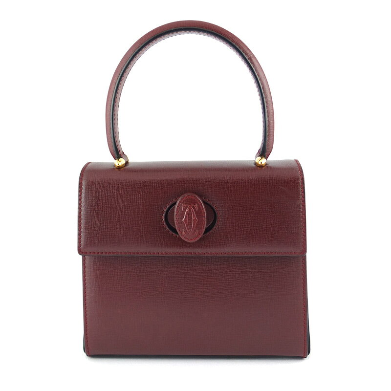CARTIER - カルティエ Cartier マストライン ハンドバッグ ターンロック ボルドー レディース 【中古】