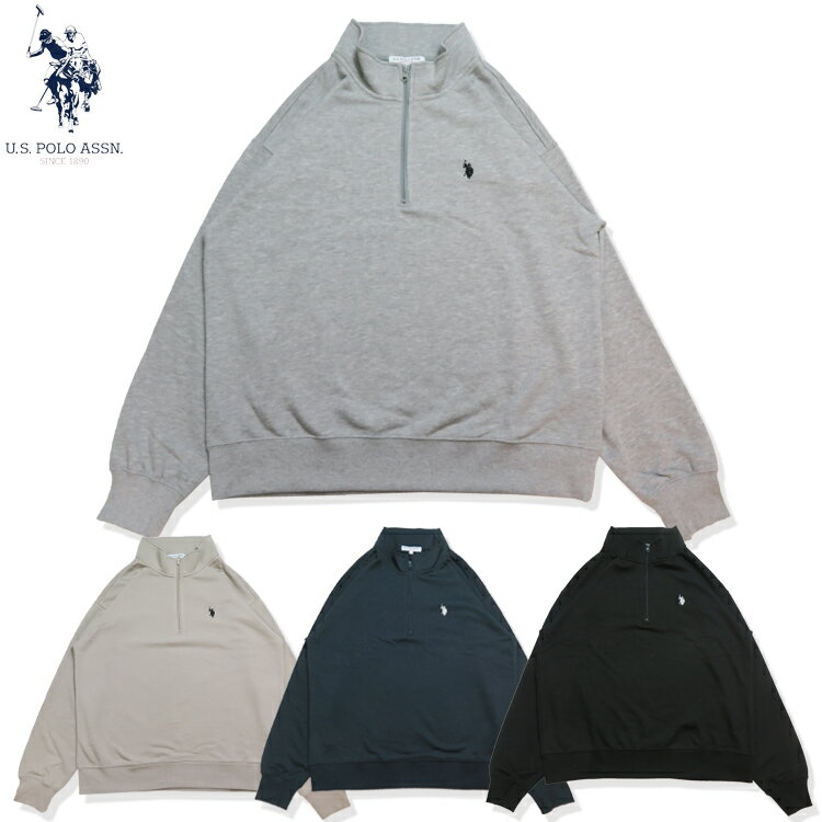 楽天7BRIDGE【父の日GIFT】【20％OFF】【SALE】【U.S.POLO ASSN. 09-07】U.S.POLO ASSN. ハーフZIPスエット秋冬新作 US POLO ASSN メンズトップス レディーストップス ハーフZIPトレーナー トレンド ストリート 刺繍 1ポイント BIGトレーナー 7bridge プレゼント 春トレーナー