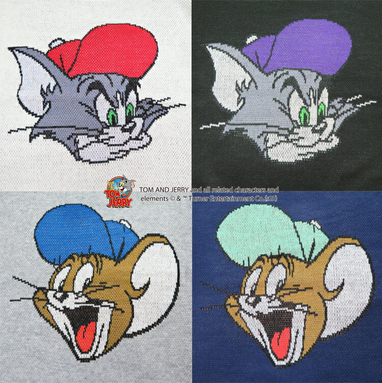 【20%OFF】SALE【Sequence 12-12】TOM&JERRY BIG FACE SWEATERトムとジェリーセーター メンズ レディース 大人 tom and jerry トップス ビッグニット トムジェリ 長袖 ジャガードニット ジャガード 正規品 7bridge プレゼント 春 ニット ハロウィン クリスマス