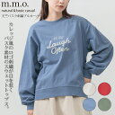 【20%OFF】SALE【M.M.O.09-24】天竺バスク刺繍プルオーバー(Laughロゴ)新作 秋 冬 レディース 服 トップス プルオーバー スウェット レディースプルオーバー クルーネック ゆったり リラックス バスク素材 ロゴスウェット M.M.O.ロングTシャツ 7bridge
