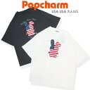 【10%OFF】【SALE】【POPCHARM 05-22】USA USA(うさ)Tシャツtシャツ メンズ レディース 半袖 春 夏 トップス メンズTシャツ ビッグT レディースTシャツ うさぎ柄 USA国旗柄 ペア お揃い 7bridge 綿100% セブンブリッジ アメカジ キャラ