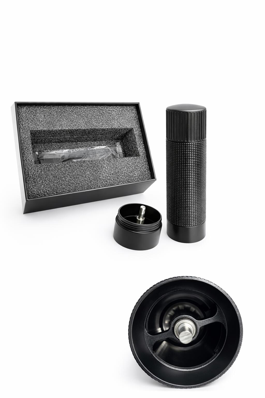 乐天商城 - 手動ミル 高級感ある コンパクト ステンレス 臼式 粗さ調整可能 均一 キャンプ アウトドア 水洗い可 ブラック RANS TUMBLER