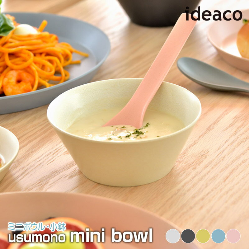  ideaco/イデアコ usumono minibowl ウスモノミニボウル 材料の半分が竹を使ったバンブーメラミン素材の軽量で薄く丈夫な器 割れにくく乾きやすいので、日常使いからキャンプ、BBQなどのアウトドアでも使えるおしゃれな食器 小鉢 フルーツや副菜器に最適 270ml