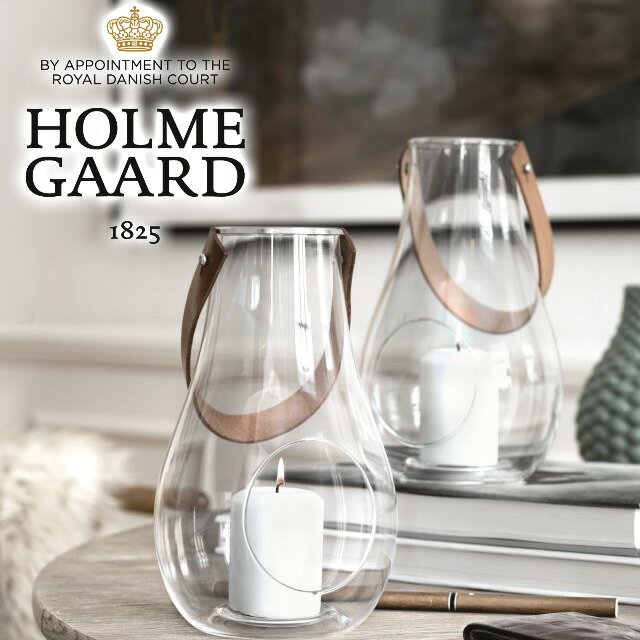 【あす楽】ホルムガード ランタンクリアH25cm/HOLMEGAARD DESIGN WITH LIGHT デザインウィズライト デンマークホルムガードのガラス製ランタン 天然皮革キャリーストラップで貴賓 おしゃれ ランタン テーブルランプ