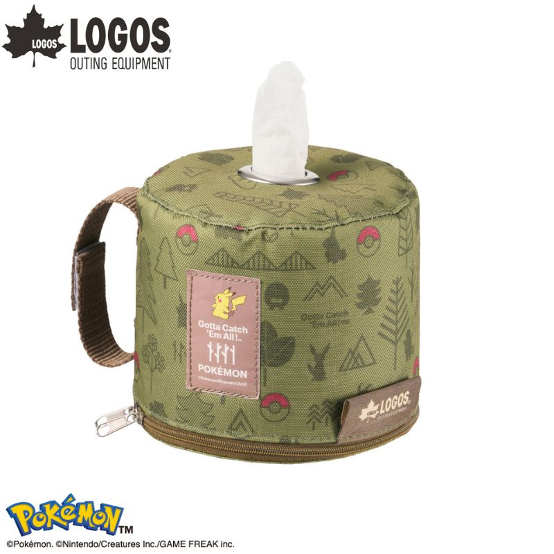 LOGOS ロゴス ポケモン ワイドロールペーパーホルダー どこにでも吊り下げできるロールペーパーを使いやすく収納できるホルダー ピカチュウをはじめとするポケモ...