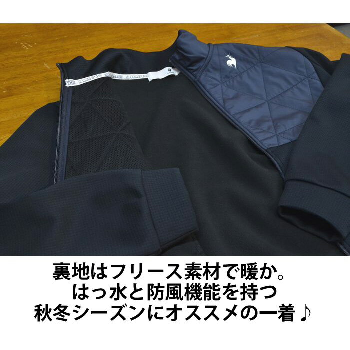 【2025-26秋冬】 ルコックゴルフ レディース アウター ブルゾン 裏起毛 防風 はっ水 ブランド 紺 白 LG5FSW51L Lecoq 送料無料