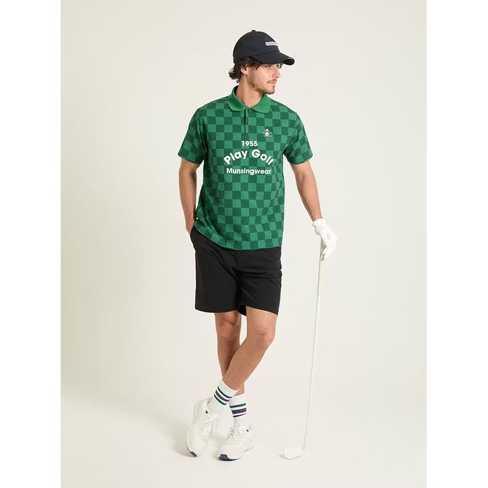 【2025春夏】マンシングウェア メンズ 半袖 ポロシャツ 吸汗速乾 ストレッチ 送料無料 3Lサイズ有 緑 黒 MG5FHS50M ブランド