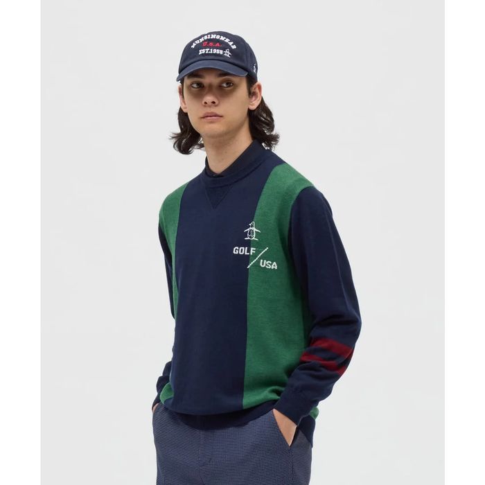 【2025-26秋冬】マンシングウェア メンズ セーター 丸首 ニット 手洗い可 家庭洗濯可 アクリル混 3Lサイズ有 MG5FST80M 送料無料