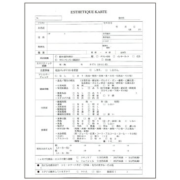 エステティックカウンセリングカルテ [ カウセリングシート診断書 説明書 ][ E-3-11-2 ][ 7エステ ]◆