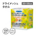 ペーパータオル おもいやり心 ドライメッシュタオル N-100 30×50cm 100枚入 不織布 介護タオル 清拭タオル ドライタオル 使い捨てタオル ディスポタオル ボディタオル 体拭き からだふき 大判 使い切り タオル 国産 業務用 掃除