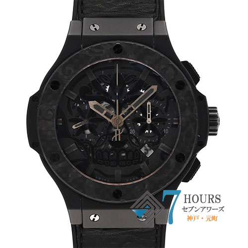 【112755】HUBLOT ウブロ 311.CQ.1110.VR.FDK15 ビッグバン アエロバン シュガースカル 世界限定200本 ブラックダイヤル CE/レザー/カーボン 自動巻き ギャランティーカード 当店オリジナルボックス 腕時計 時計 WATCH メンズ 男性 男 紳士【中古】