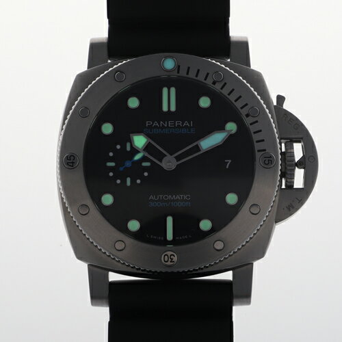 【118132】PANERAI パネライ PAM01229 0P7482 サブマーシブル クアランタクアトロ ブラックダイヤル SS/ラバー 自動巻き 保証書 純正ボックス 腕時計 時計 WATCH メンズ 男性 男 紳士【中古】
