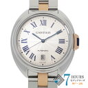 【119392】CARTIER カルティエ W2CL0002 クレ ドゥ カルティエ シルバーローマンダイヤル PG/SS 自動巻き 保証書 純正ボックス 腕時計 時計 WATCH メンズ 男性 男 紳士【中古】