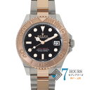 【119973】ROLEX ロレックス 268621 ヨットマスター ブラックダイヤル ランダム番 PG/SS 自動巻き ギャランティーカード 当店オリジナルボックス 腕時計 時計 WATCH ユニセックス【中古】