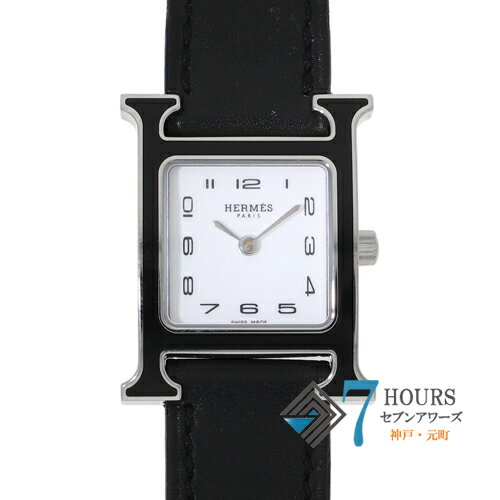 【120125】HERMES エルメス HH1.221 Hウォッチ ホワイトダイヤル SS/レザー クオーツ 当店オリジナルボックス 腕時計 時計 WATCH レディース 女性 女【中古】