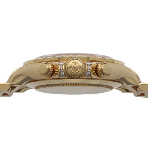 【123240】ROLEX ロレックス 116598RBOW コスモグラフデイトナ ブラック/シャンパンダイヤル ランダム番 YG 自動巻き ギャランティーカード 純正ボックス 国際サービス保証書 腕時計 時計 WATCH メンズ 男性 男 紳士【中古】