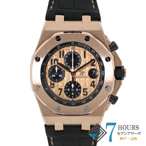 【123328】AUDEMARS PIGUET オーデマ・ピゲ 26470OR.OO.A002CR.01 ロイヤルオークオフショアクロノ ピンクゴールド/ブラックダイヤル PG/レザー(クロコ) 自動巻き 保証書 当店オリジナルボックス 腕時計 時計 WATCH メンズ 男性 男 紳士【中古】