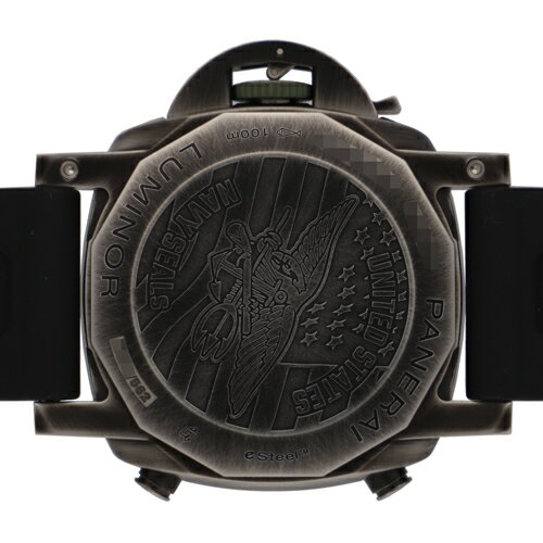 【124084】PANERAI パネライ PAM01409 ネイビーシールズ グレーダイヤル SS/ラバー 自動巻き ギャランティーカード 純正ボックス 腕時計 時計 WATCH メンズ 男性 男 紳士【中古】