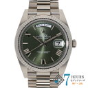 【125089】ROLEX ロレックス 228239 デイデイト 40 オリーブグリーンローマンダイヤル ランダム番 WG 自動巻き ギャランティーカード 当店...
