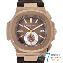 【126543】PATEK PHILIPPE パテックフィリップ 5980R-001 ノーチラスクロノ ブラウンダイヤル RG/レザー(クロコ) 自動巻き ギャ...