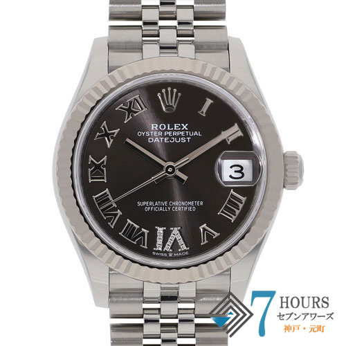 【126932】ROLEX ロレックス 278274 デイトジャスト 31 ダークグレーローマVIダイヤダイヤル ランダム番 WG/SS 自動巻き ギャランティーカード 純正ボックス 腕時計 時計 WATCH レディース 女性 女【中古】