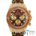 【128938】ROLEX ロレックス 116598SACO コスモグラフデイトナ レパードダイヤル K番 YG/レザー 自動巻き ギャランティーカード 純正ボ...