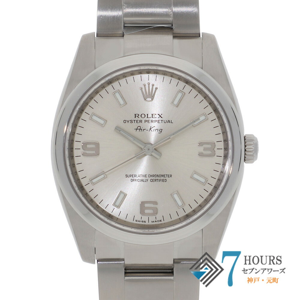 Rakuten - 【140873】ROLEX ロレックス 114200 エアキング シルバーダイヤル M番 SS 自動巻き ギャランティーカード 純正ボックス 腕時計 時計 WATCH メンズ 男性 男 紳士【中古】