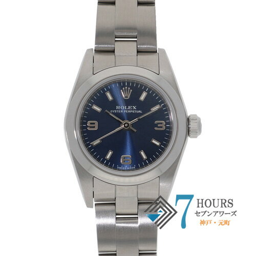 【140909】ROLEX ロレックス 76080 オイスターパーペチュアル 24 369ブルーダイヤル K番 SS 自動巻き 純正ボックス 腕時計 時計 WATCH レディース 女性 女【中古】