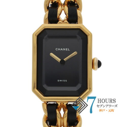 【141948】CHANEL シャネル H0001 プルミエール S ブラックダイヤル GP/SS/革 クオーツ 当店オリジナルボックス 腕時計 時計 WATCH レディース 女性 女【中古】