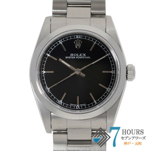 【142670】ROLEX ロレックス 77080 オイスターパーペチュアル 31 ブラックダイヤル A番 SS 自動巻き 当店オリジナルボックス 腕時計 時計 WATCH ユニセックス【中古】