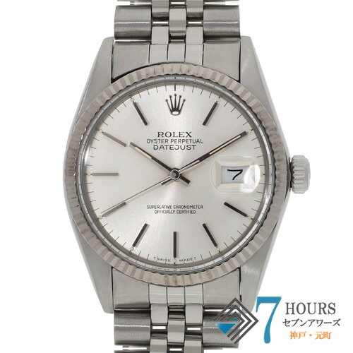 【143027】ROLEX ロレックス 16014 デイトジャスト 36 シルバーダイヤル 87番 WG/SS 自動巻き 当店オリジナルボックス 腕時計 時計 WATCH メンズ 男性 男 紳士【中古】