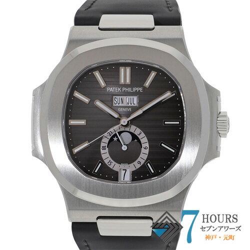 【143909】PATEK PHILIPPE パテックフィリップ 5726A-001 ノーチラス ブラックダイヤル SS/レザー（クロコ） 自動巻き ギャランティーカード 純正ボックス 腕時計 時計 WATCH メンズ 男性 男 紳士【中古】