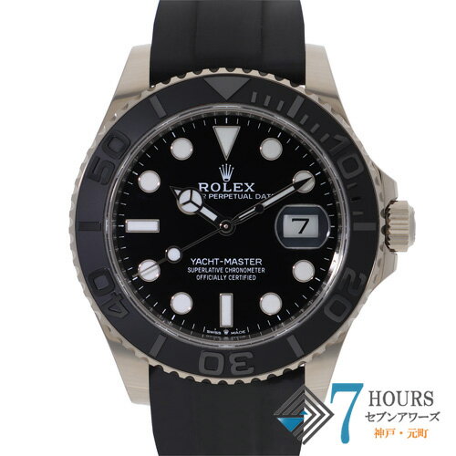 【144734】ROLEX ロレックス 226659 ヨットマスター ブラックダイヤル ランダム番 WG/ラバー 自動巻き ギャランティーカード 当店オリジナルボックス 腕時計 時計 WATCH メンズ 男性 男 紳士【中古】